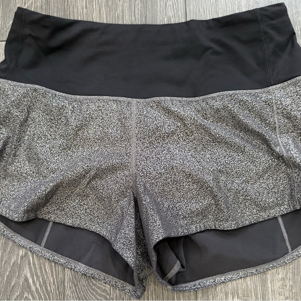 lululemon athletica Black and Gray Athletic Shorts